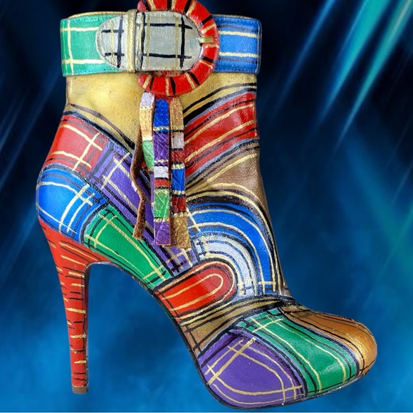 Custom Designed Womens Ankle Boots Size 7.5 - Picture 6 of 12